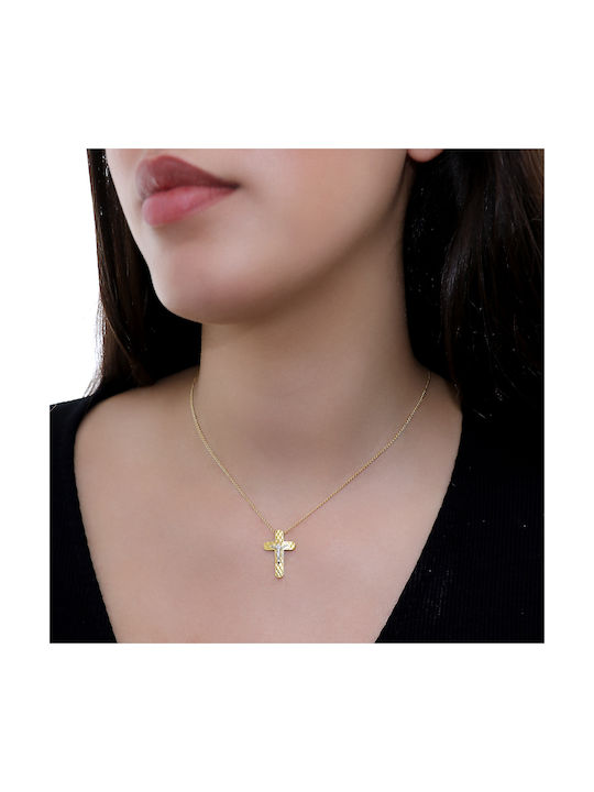 Men's Gold Cross 14K with the Crucified