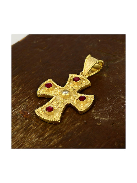 Damen Gold Kreuz 18K