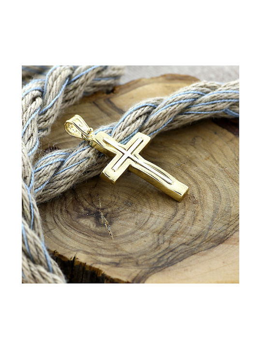 Herren Gold Kreuz 14K