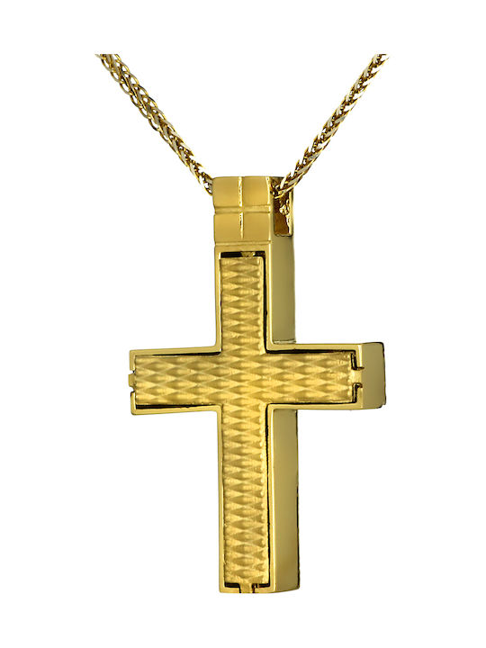 Herren Gold Kreuz 14K mit dem Gekreuzigten