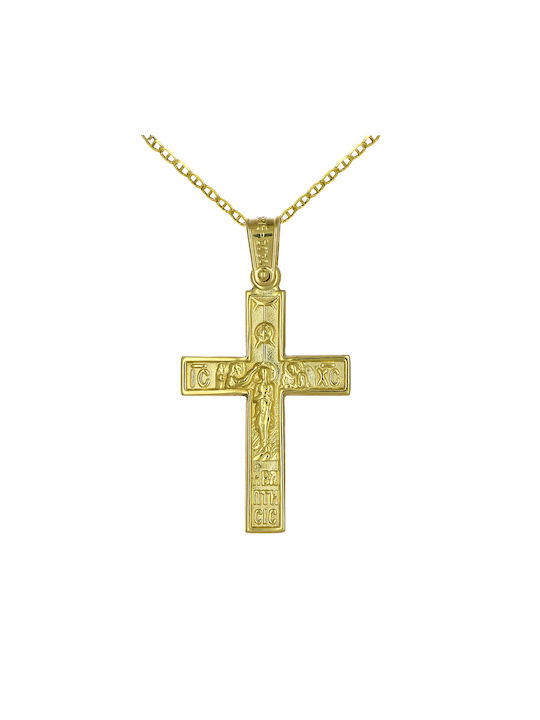 Men's Gold Cross 14K with the Crucified