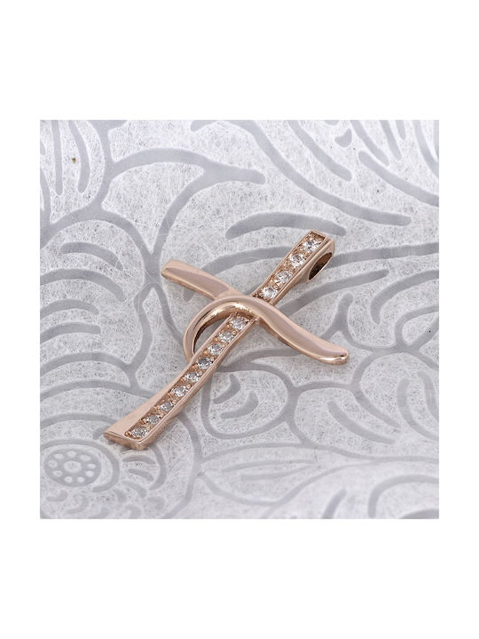 Women's Rose Gold Cross 14K