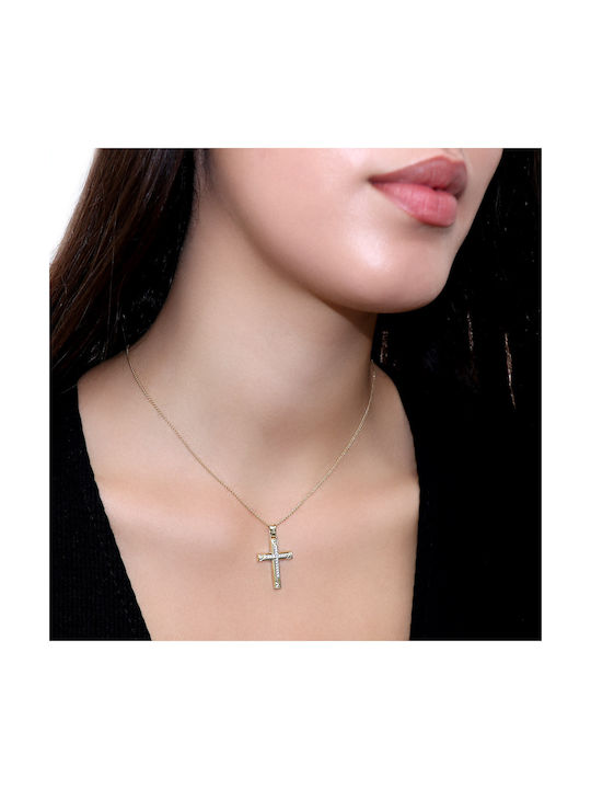 Femeiesc Aur Cruce 14K