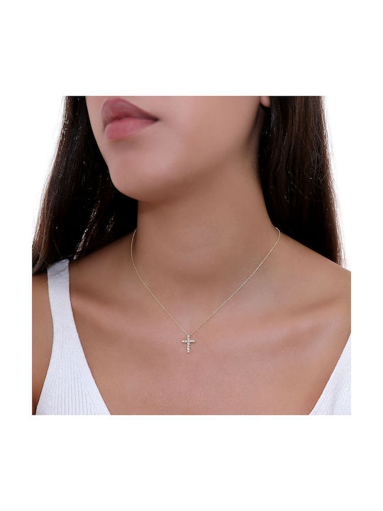 Gold Kreuz 18K mit Kette