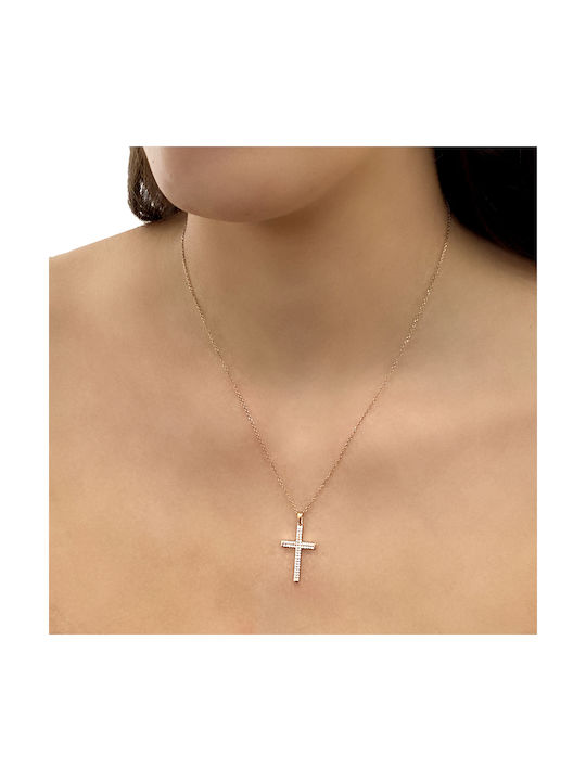 Roségold Kreuz 18K