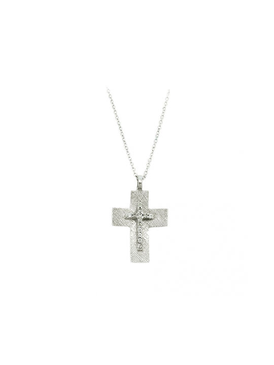 Women's White Gold Cross 14K with Chain