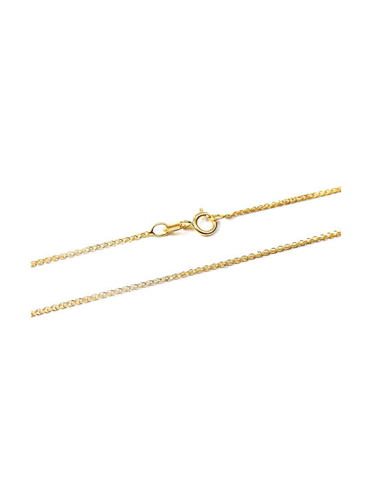 Herren Gold Kreuz 14K mit Kette