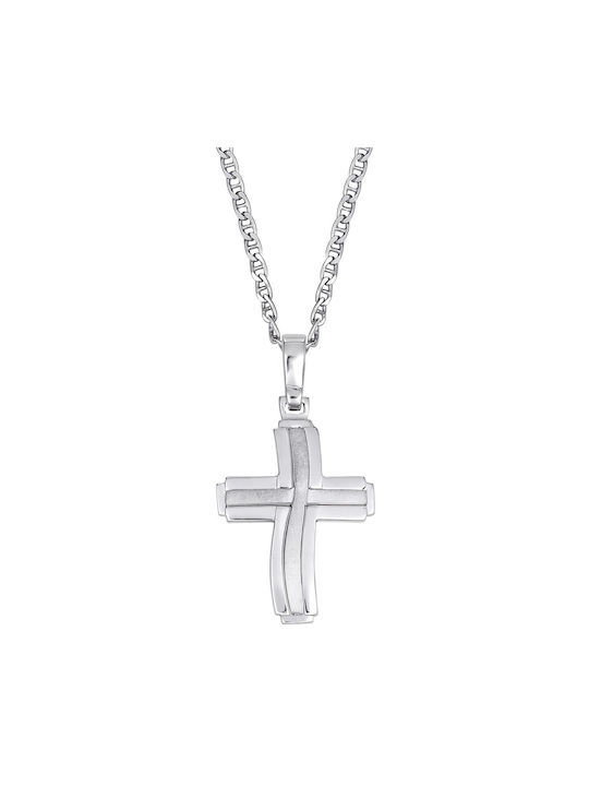 Herren Kreuz aus Silber mit Kette