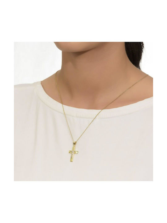 Men's Gold Cross 14K with the Crucified