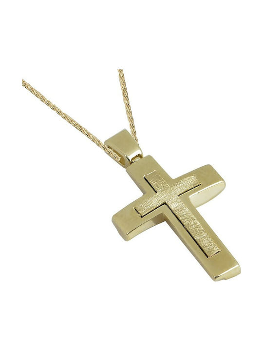 Gold Kreuz 14K mit Kette