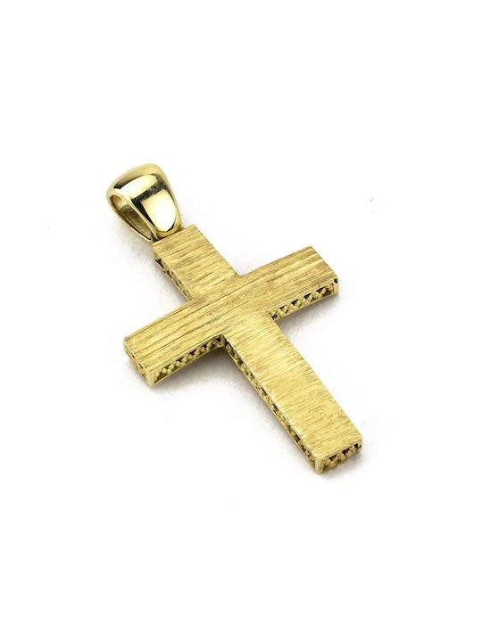 Women's Gold Cross 14K Double Sided Goldsmith