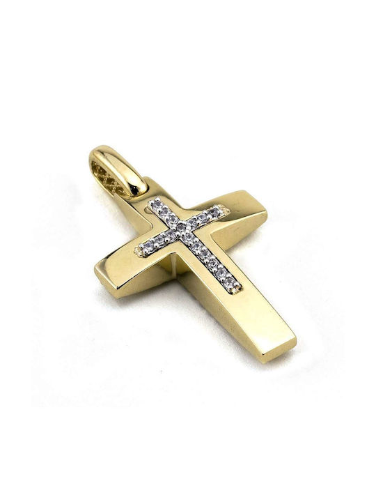 Women's Gold Cross 14K Double Sided Goldsmith