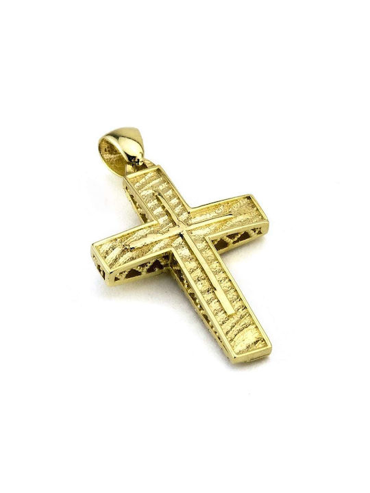 Damen Gold Kreuz 14K Beidseitig Goldsmith