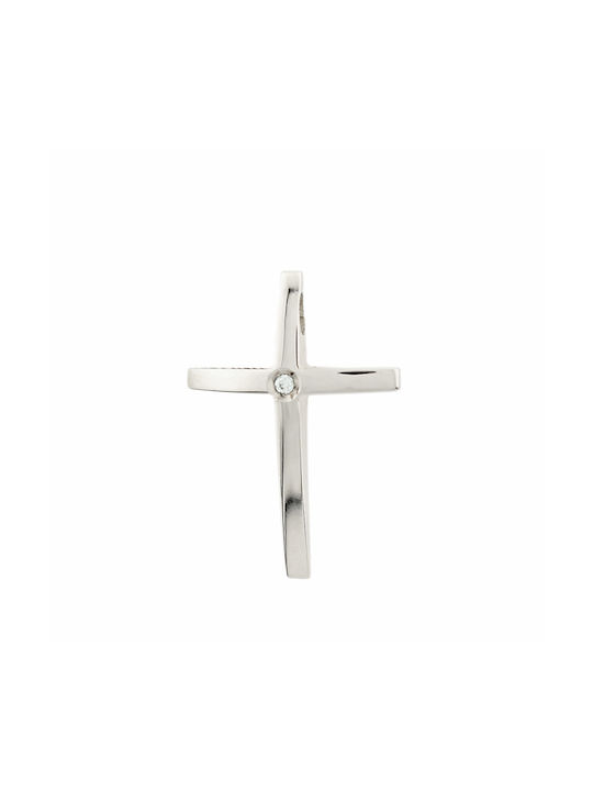Art d or Women's White Gold Cross 14K with Chain