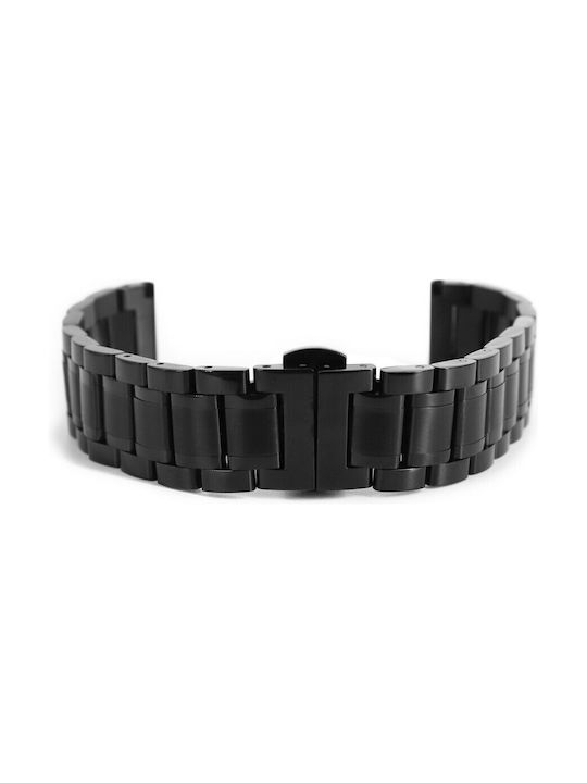 Metallic-Armband Schwarz 18mm