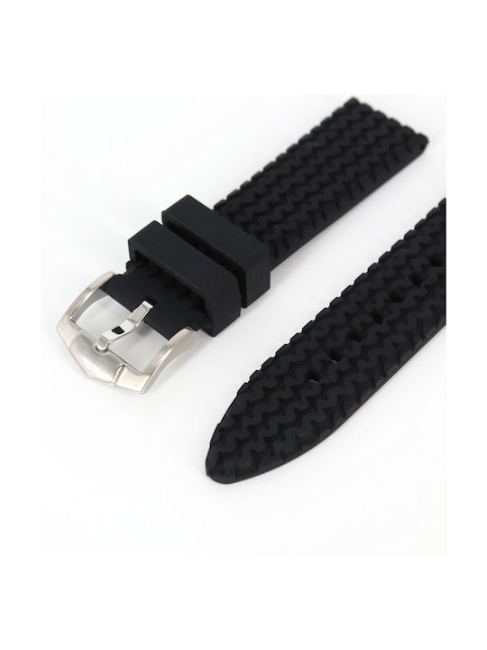 Rochet Gummi-Armband Schwarz 24mm