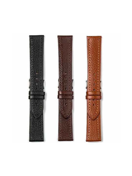 Leather Strap Tabac Brown 18mm