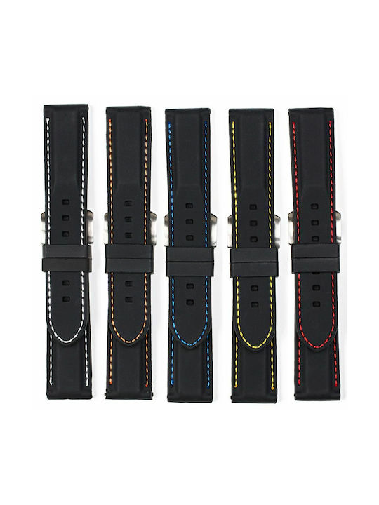 Rubber Strap Black 22mm