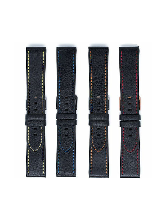 Leather Strap Black 22mm