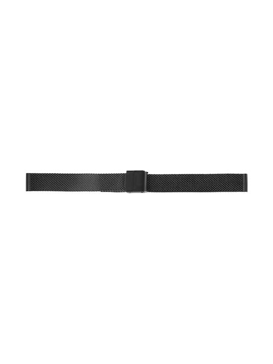 Metallic-Armband Schwarz 12mm