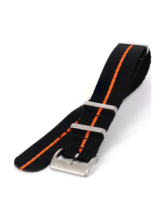 Piero Magli Piero Magli Fabric curea Benzile Nato Negru 22mm
