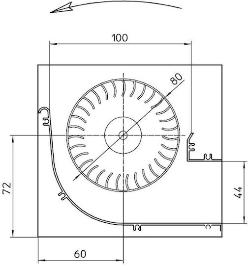 Fergas Querstromventilator für Pelletofen