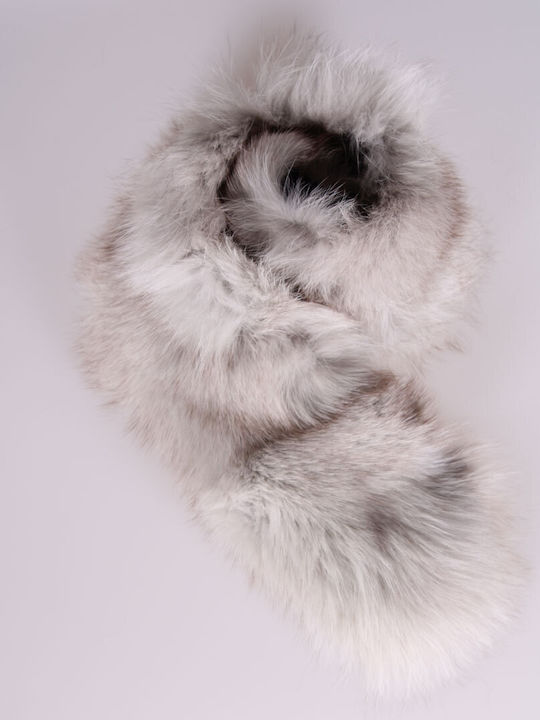 Women's Fur Scarf Gray