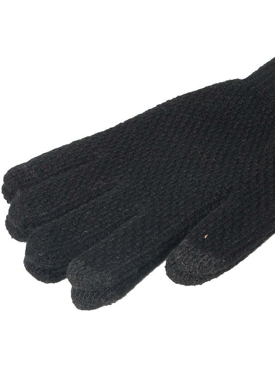 Schwarz Gestrickt Handschuhe Berührung