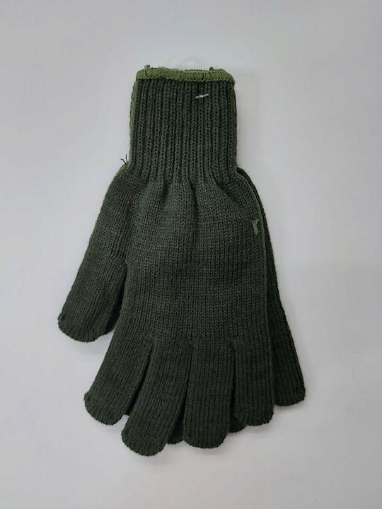 Khaki Gestrickt Handschuhe