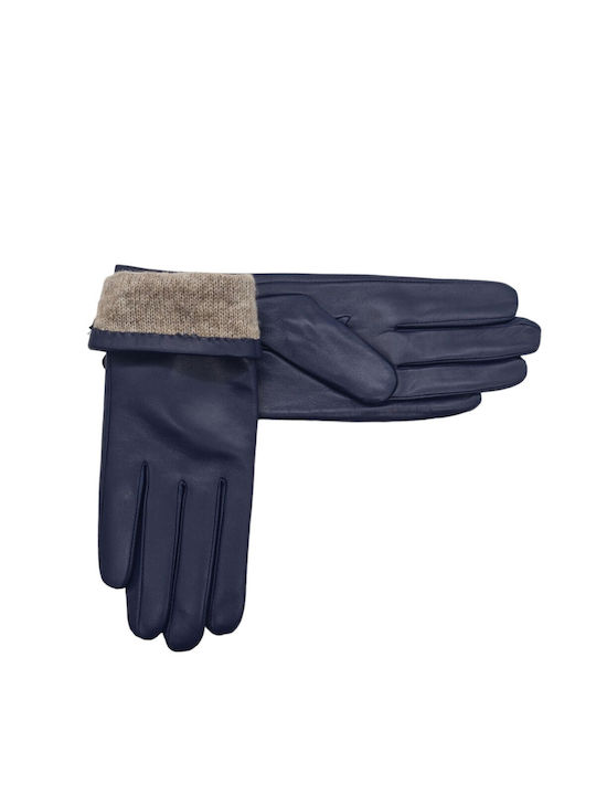 Blau Leder Handschuhe