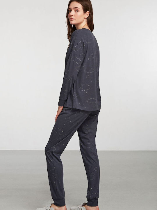 Catherine's Winter Women's Pyjama Set Gray Elegance