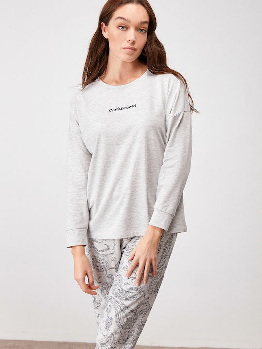 Catherine's Set Pijamale pentru Femei Alb
