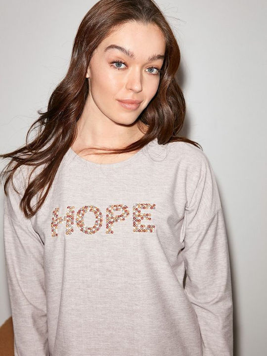 Catherine's Winter Damen Pyjama-Set Beige