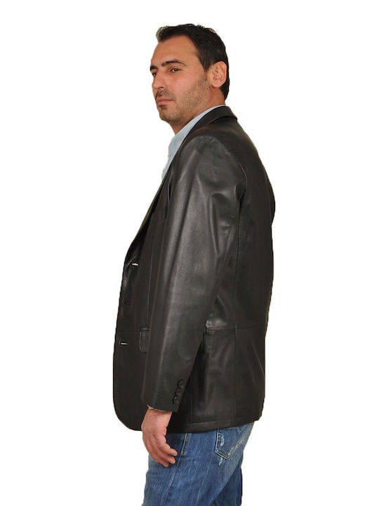 MRDline Men's Winter Leather Jacket Black