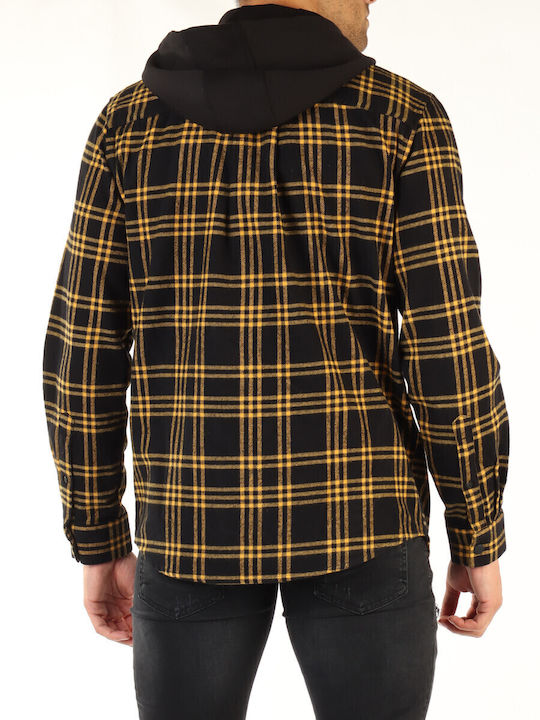 Herren Jacke mit Kapuze Gelb