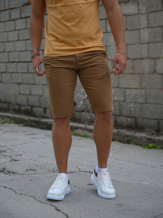 Yolofashion Ανδρική Βερμούδα Chino Καφέ