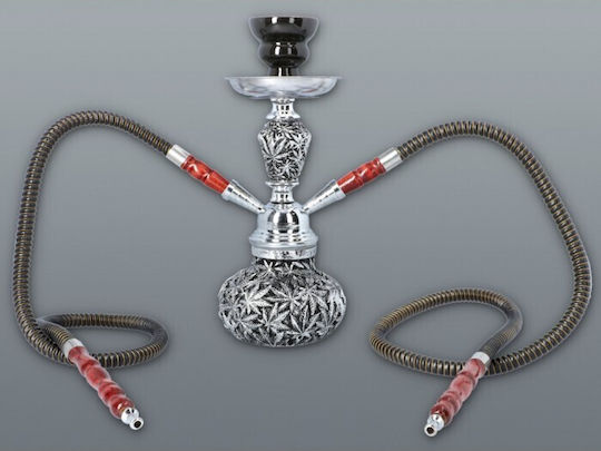 Mado Narghilea Shisha Dublu Argintiu 29cm