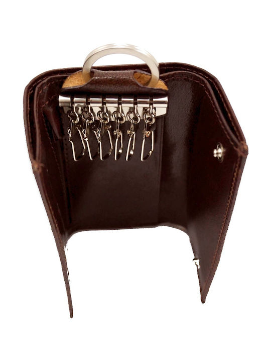 Mybag Κλειδοθήκη Mybag Δερμάτινη Καφέ
