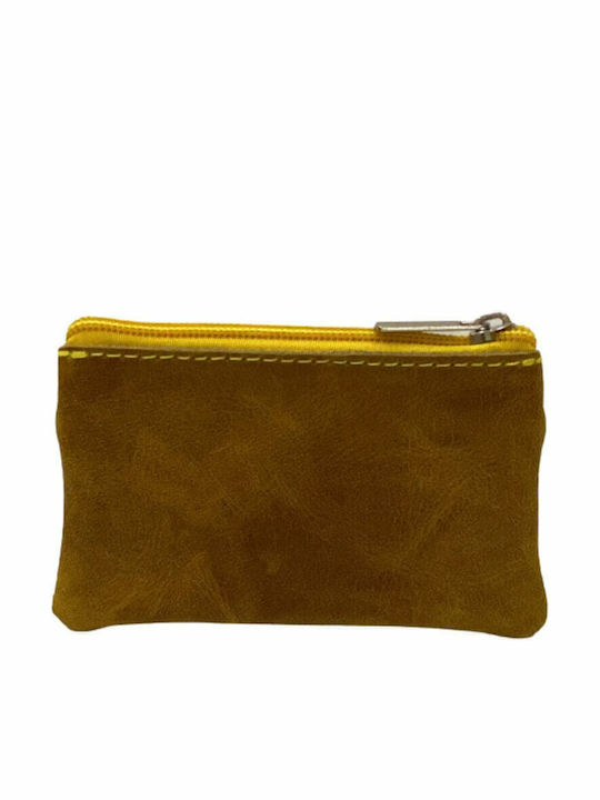 Women Weakness Leather Key Holder Yellow
