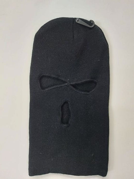 Volles Gesicht Männer Beanie Gestrickt in Schwarz Farbe