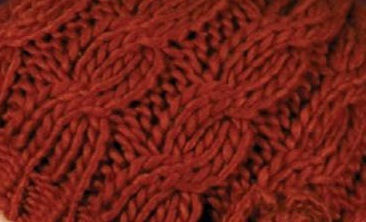 Beanie Frauen Beanie mit Strickmuster in Burgundisch Farbe