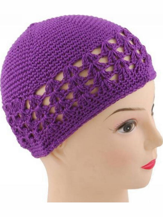Beanie Frauen Beanie Gestrickt in Lila Farbe
