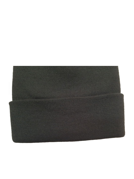 Beanie Unisex Σκούφος Πλεκτός σε Χακί χρώμα