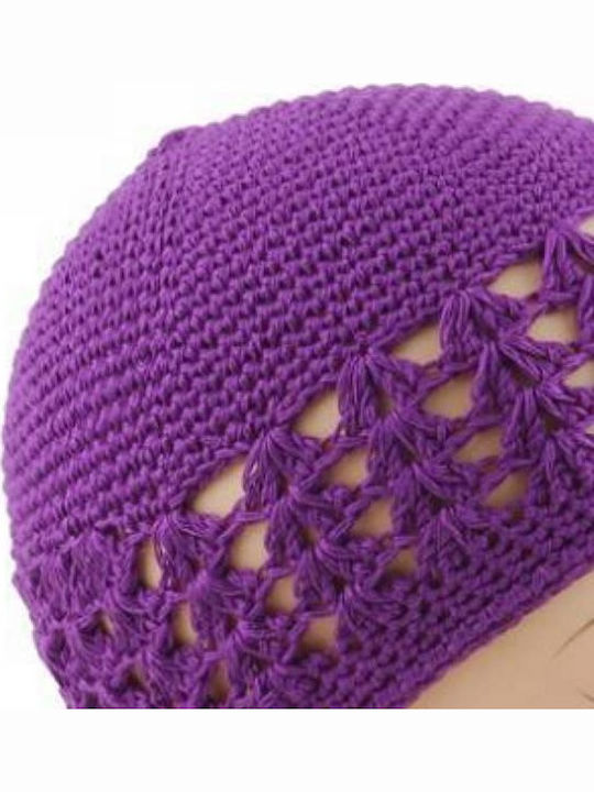 Beanie Frauen Beanie Gestrickt in Lila Farbe