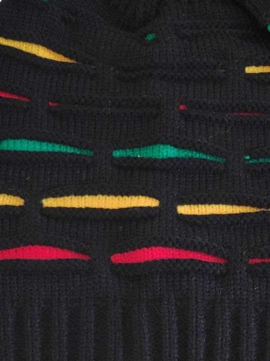 Beanie Unisex Σκούφος Πλεκτός σε Μαύρο χρώμα