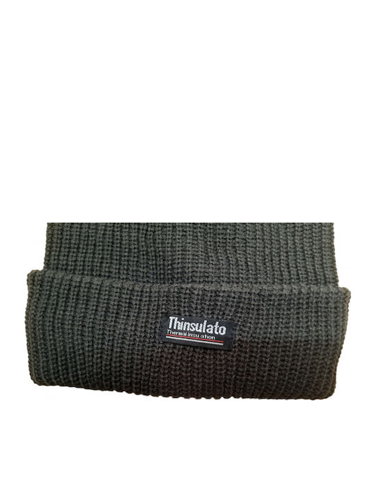Beanie Ανδρικός Σκούφος Πλεκτός σε Γκρι χρώμα