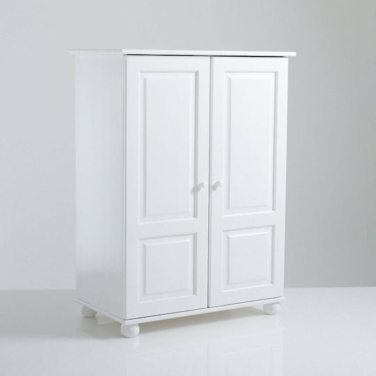 Δίφυλλη Ντουλάπα Λευκή 88x49x120cm