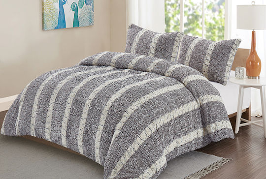 Saray Home Bettbezug Elektrische Gitarren Übergröße 220x240cm Gray 3Stück