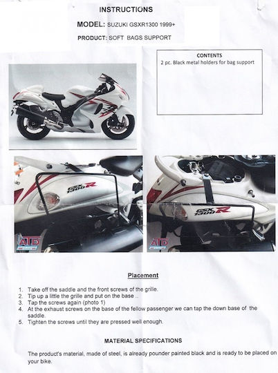 Moto Discovery Rack for Suzuki Hayabusa