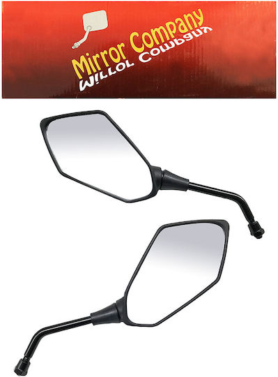 Motorcycle Mirrors Black 2pcs